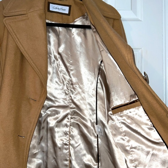 Calvin Klein Classic Single Breasted Wool Coat - Picture 9 of 9